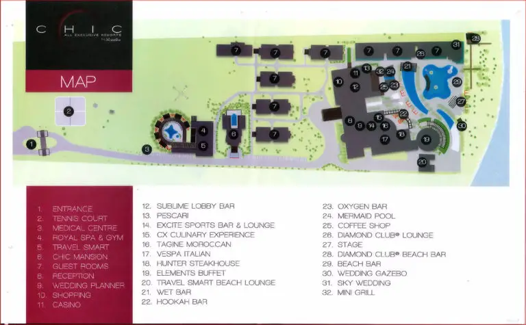 CHIC Punta Cana resort map​