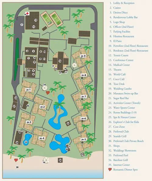 Dreams Palm Beach Punta Cana resort map - KISKEYA LIFE