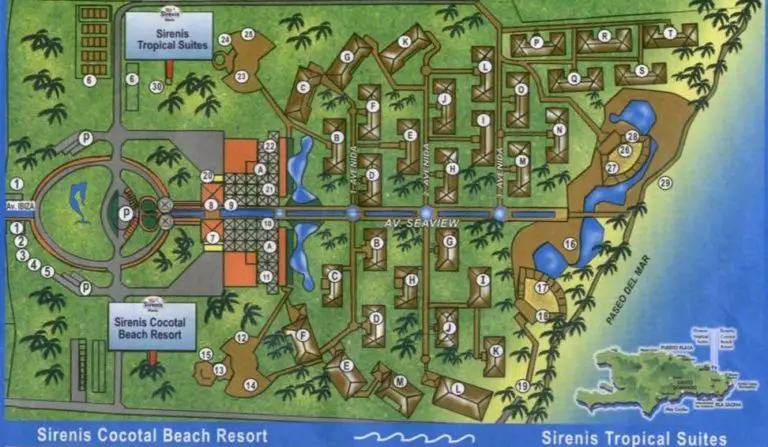 Grand Sirenis Cocotal Resort Casino & Aquagames resort map