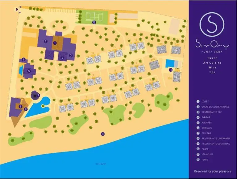 Le Sivory Punta Cana resort map