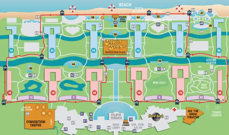 Hard Rock Hotel & Casino Punta Cana resort map