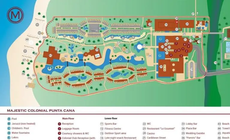 Majestic Colonial Punta Cana resort map​