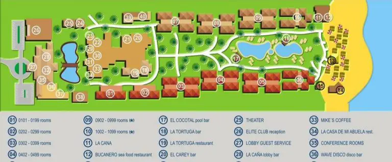 Ocean Blue & Sand Punta Cana resort map