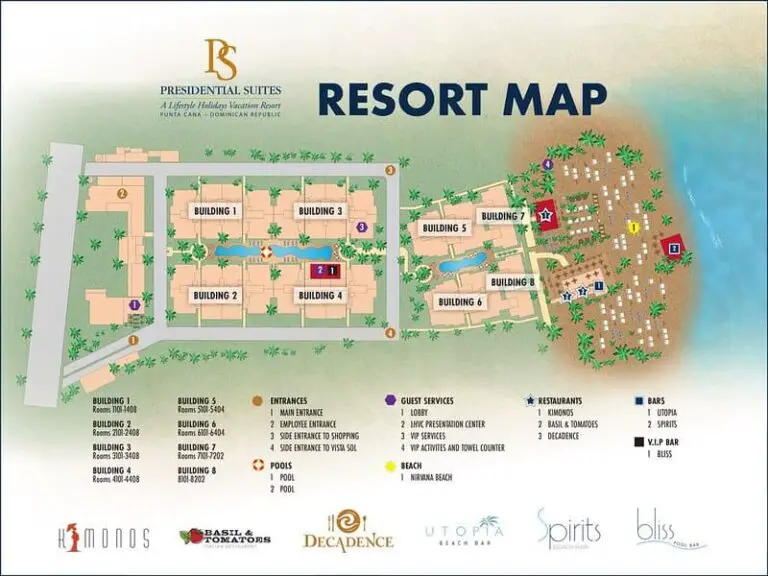 Presidential Suites Punta Cana resort map