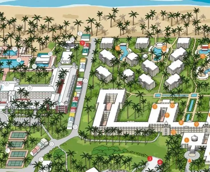 Riu Naiboa resort map