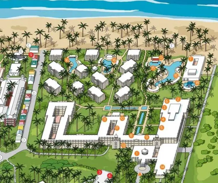 Riu Palace Punta Cana resort map